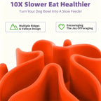 Soft Silicone Slow Feeder PUzzle Dog Bowl Insert-Stimulates Mind &