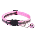 Reflective Pet Collar with Bell Adjustable Nylon Dog Cat Collar