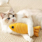 Pet Toys Cat Chew Toys Linen Fish Pillow Chew Training Toy