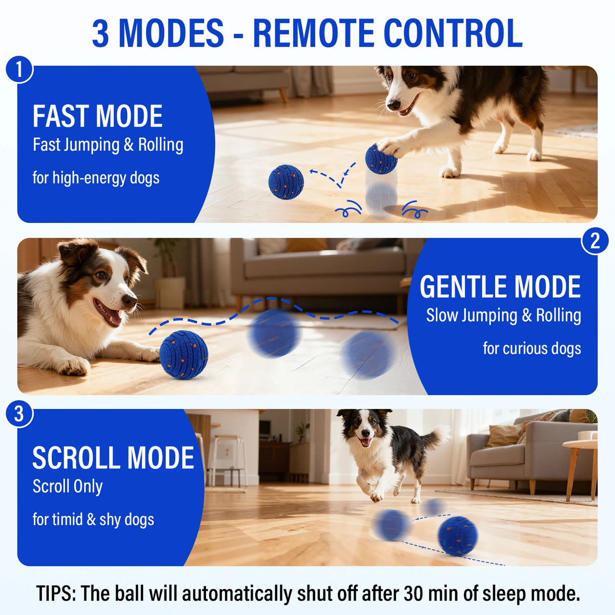 Smart Interactive Dog Toy, Indestructible E-Tpu Toy Ball For