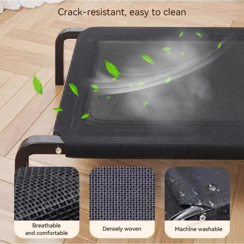 Cooling Elevated Dog Bed with Non-Slip Floor Protectors and