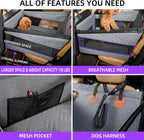 Waterproof Dog Car Seat Cover, Back Seat Extender Pet Hammock Bed