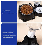 Pet Bowl 2-in-1 Auto Water Feeder, Tilted Elevated Cat Dog Bowl
