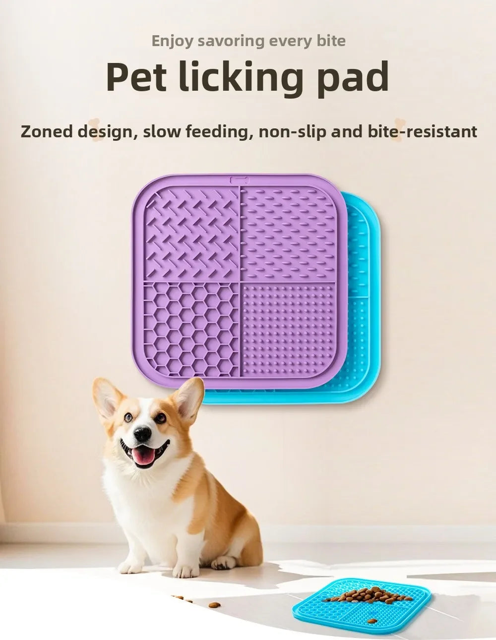 New Pet Silicone Licking Mat Slow Food Maker with Powerful Suction