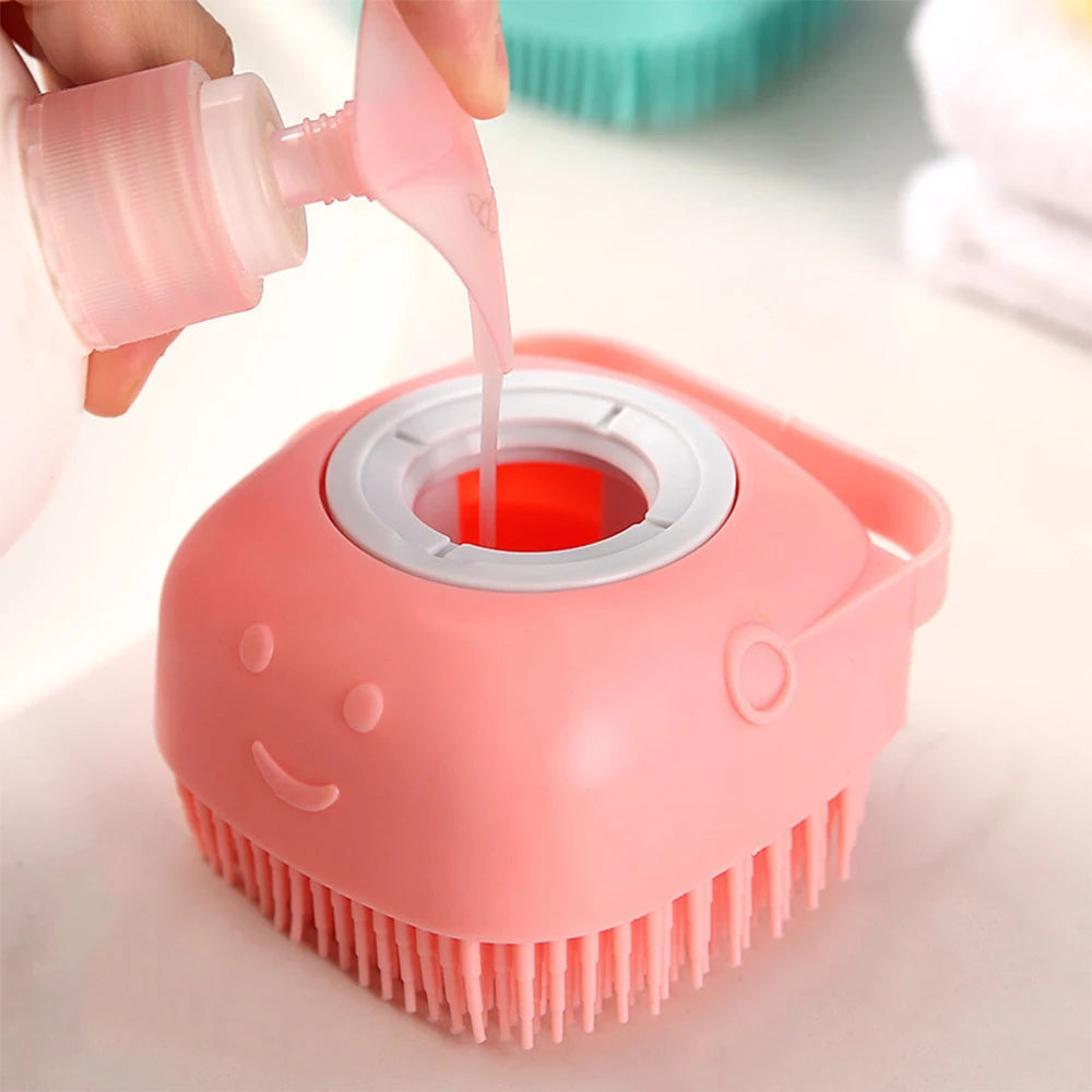 Pet Bathing Brush Soft Silicone Massager Shower Gel Bathing Brush