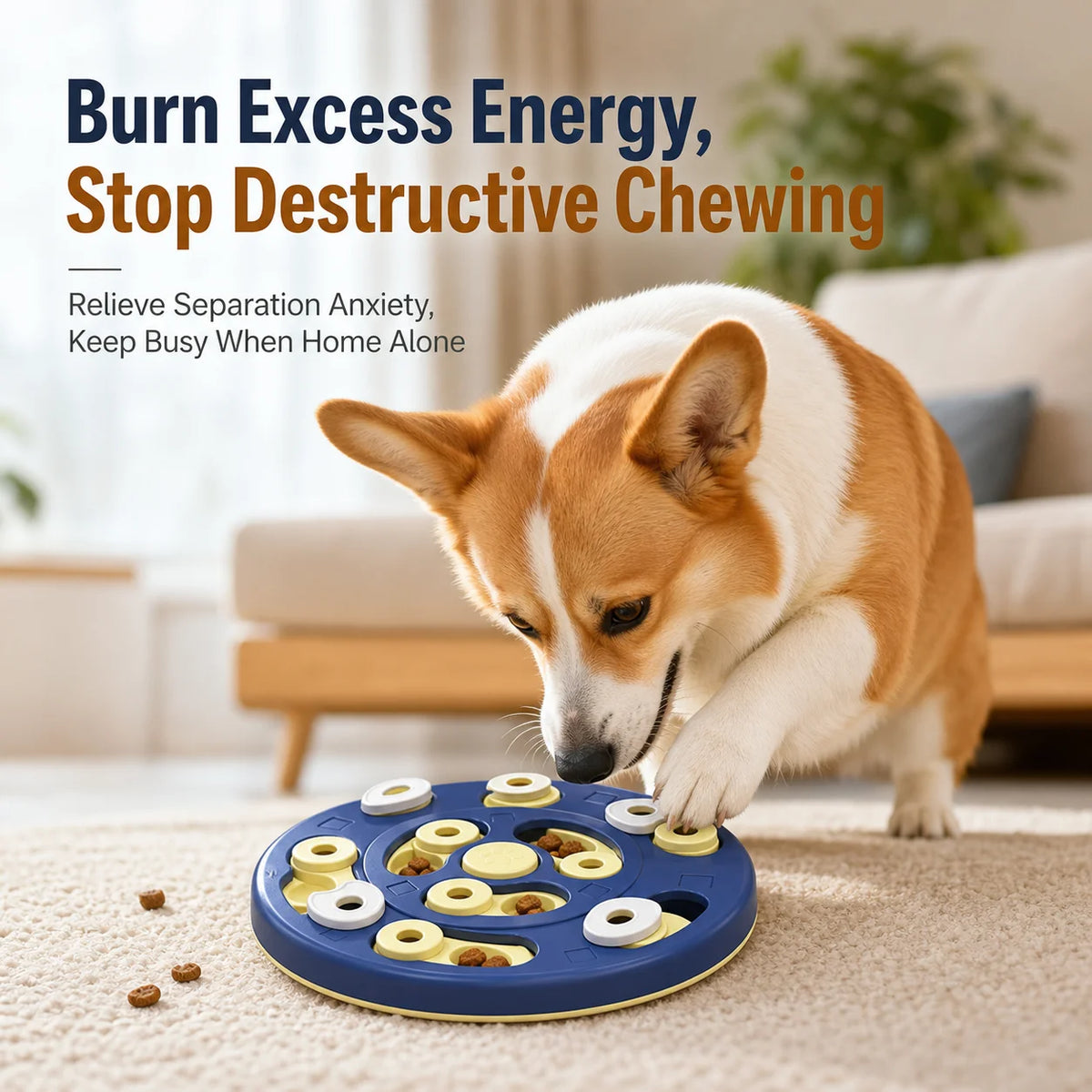 Dog PUzzle Feeder Interactivetreatdispensing Slow Feeder Bowl, Iq