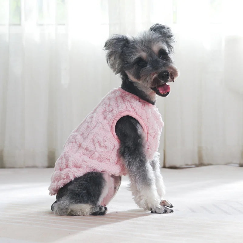 Warm Fleece Dog Jacket Autumn Winter Pet Sweatshirt Soft PUppy