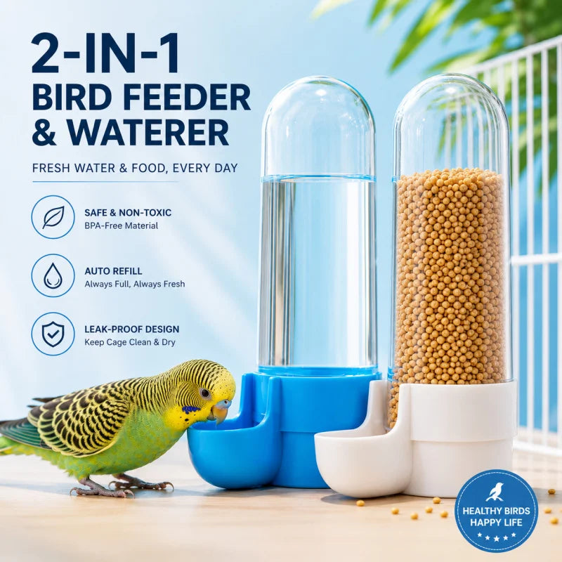 Hanging Pet Feeder Water Dispenser Pet Bird Food Box Squirrel