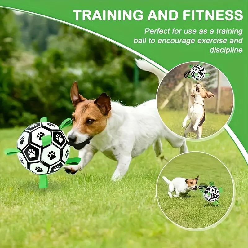 Interactive Dog Soccer Ball, Durable and Tear-Resistant Pet Soccer
