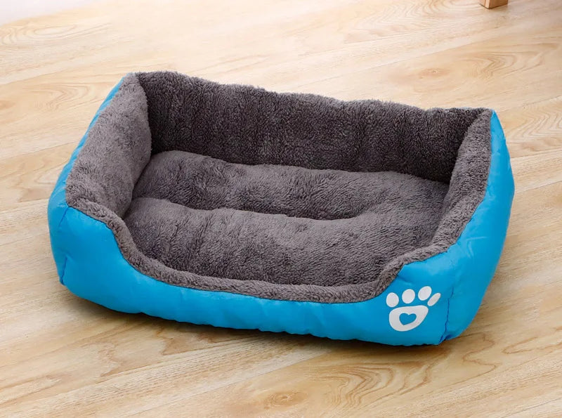 Large Pet House Dog Bed Cat Mat Long Plush Deep Sleeping Warm Soft