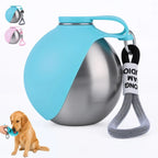 Portable Dog Water Bottle, Plastic/Stainless Steel Pet Water