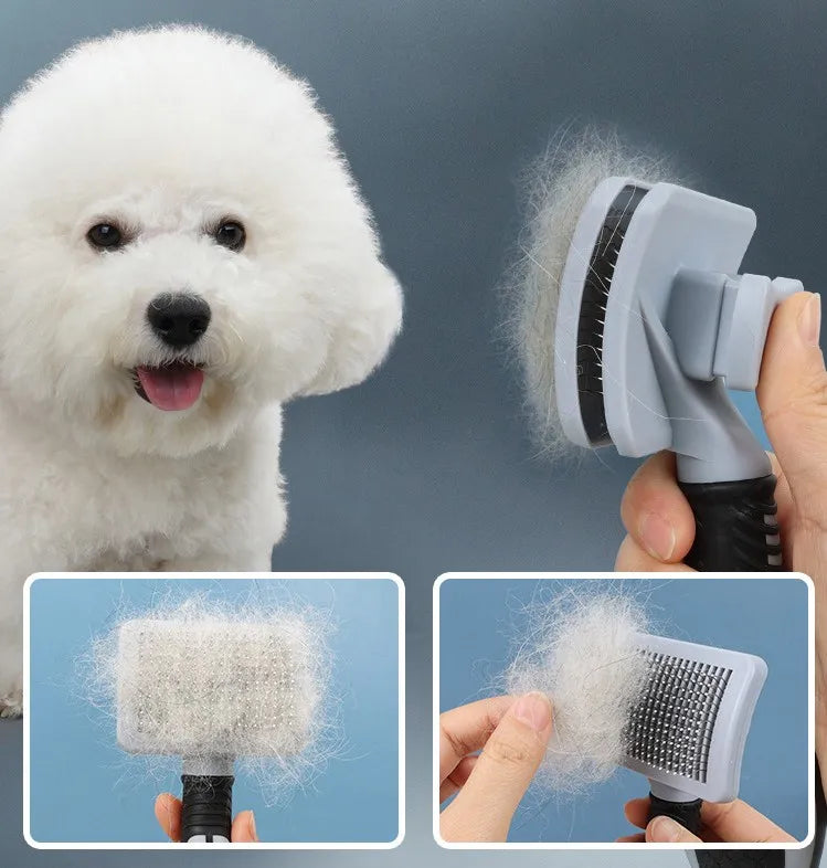 Dog Brush Massage Dogs Comb Automatic Pet Hair Remover Self