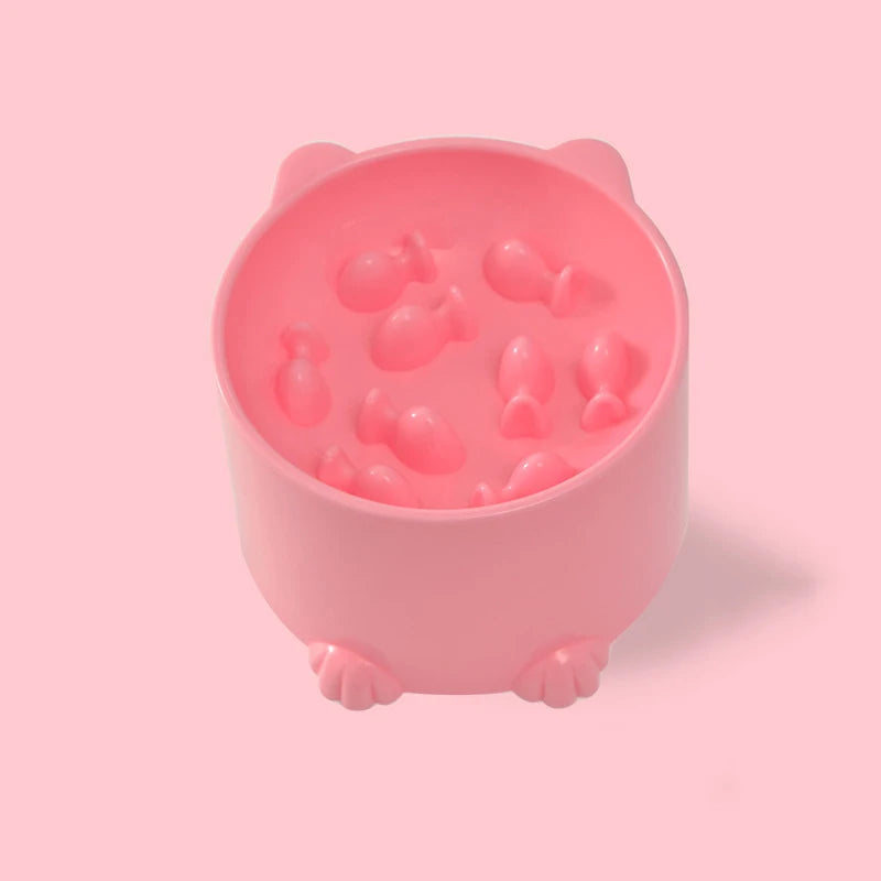 Small Cat and Dog Slow Feeding Anti-Choking Bowl with Neck
