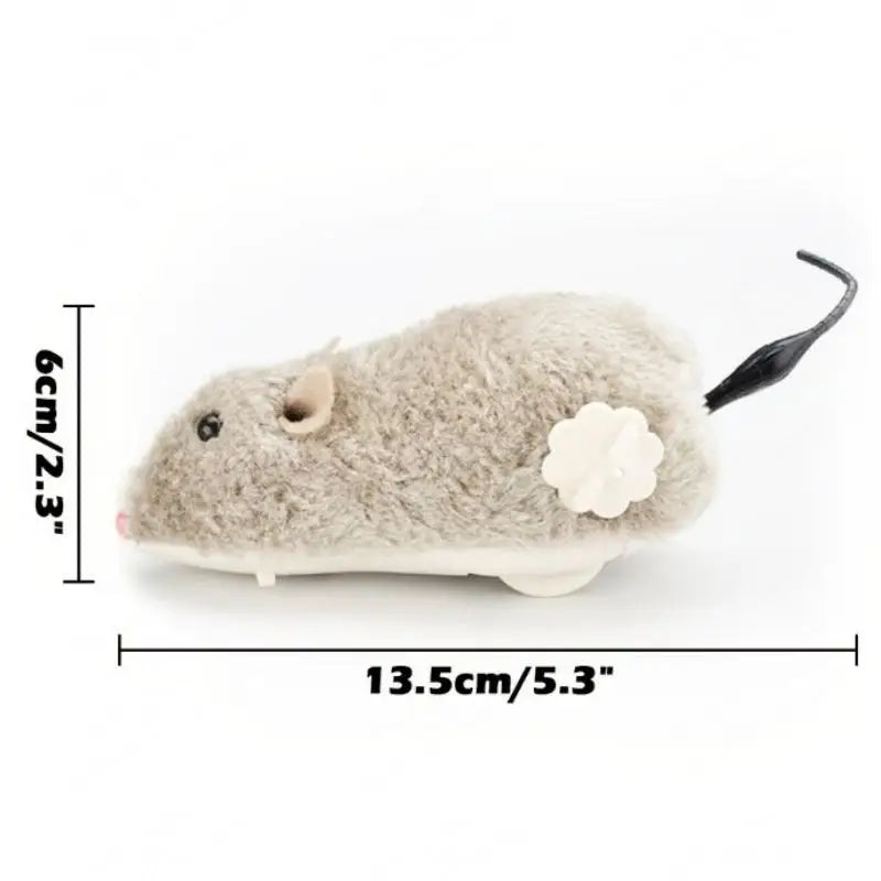 Lifelike Plush Running Mouse Toy for Cats