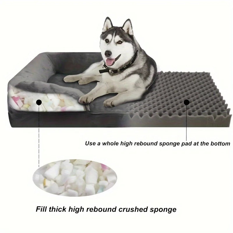 Extra Large Orthopedic Dog Bed Washable Sofa Bed, Support Foam Pet