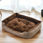 Large Pet House Dog Bed Cat Mat Long Plush Deep Sleeping Warm Soft