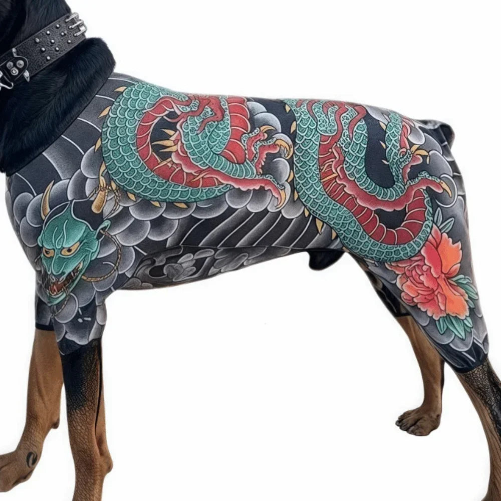 Creativity Four Seasons Dog Cat Tattooed Vest Funny Breathable Pet