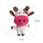 Cute Plush Toys Squeak Pet Cow Rabbit Animal Plush Toy Dog Chew