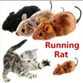 Lifelike Plush Running Mouse Toy for Cats