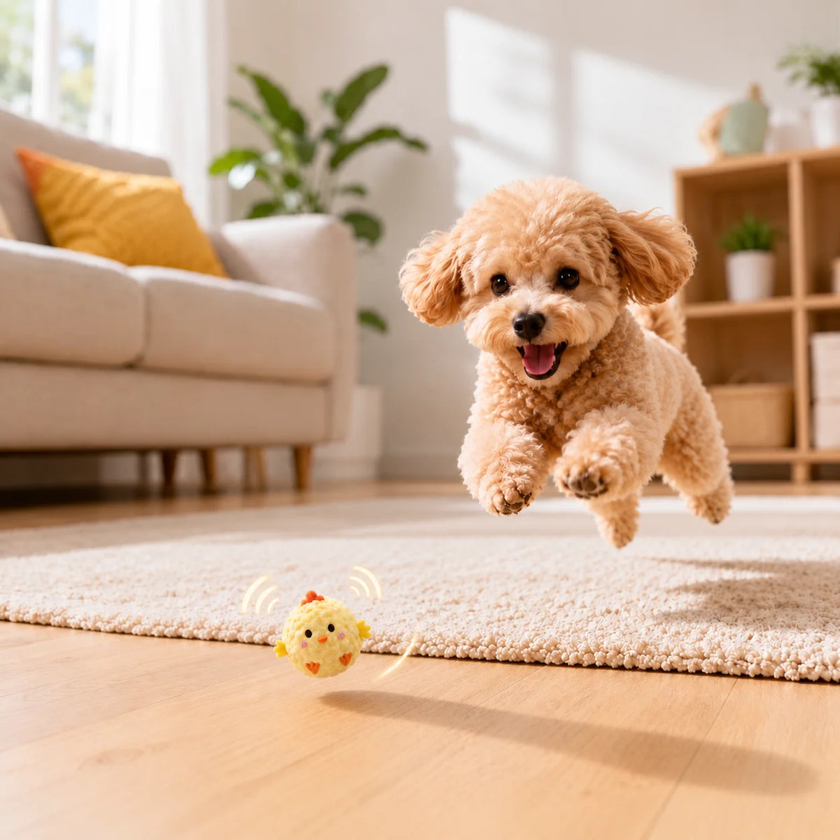 Pet Interactive Bouncing Sound Toy Ball Teething Interactive Toy