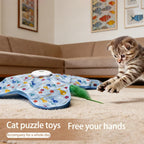 Cat Hunting Hood Toy Automatic Turntable Cat Teasing Stick Pet