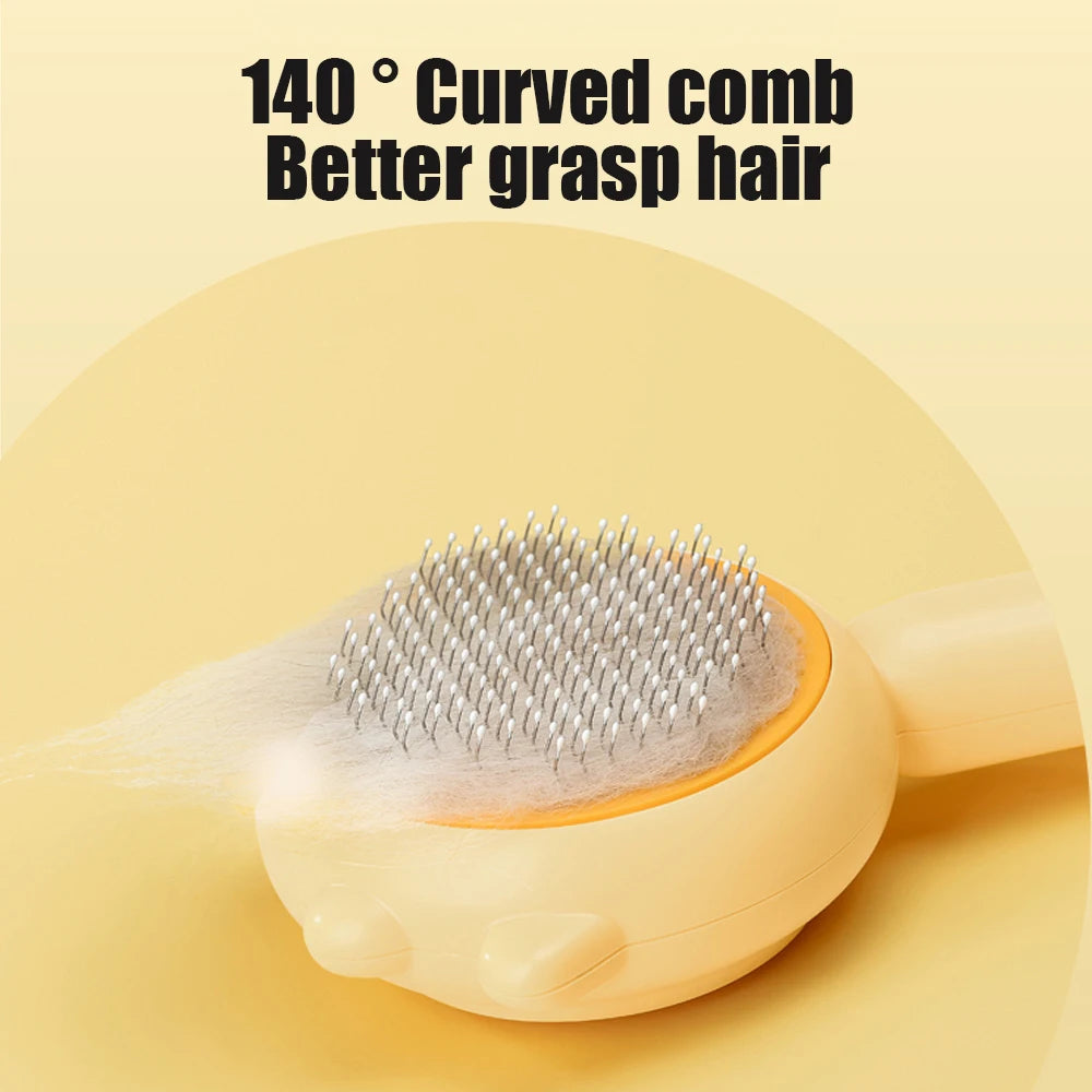 Pet Hair Removal Brush Cat Slicker Brush Grooming Comb Self