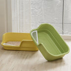 Semi Enclosed Cat Litter Box Anti Splashing Cat Toilet Sand Box