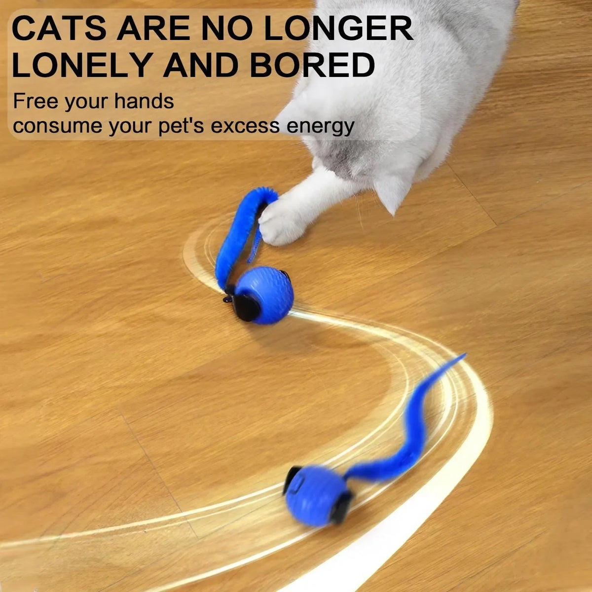 Automatic Rotating Smart Cat Teasing Ball LED Interactive Obstacle