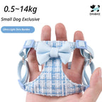 Bow Pet Chest Harness Leash 2-Piece Set, Comfortable Breathable