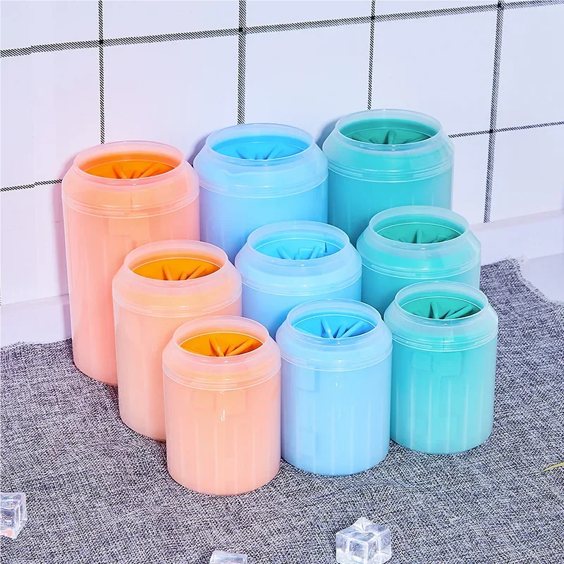 Dog Paw Cleaner Cup Soft Silicone Combs Portable Outdoor Pet Foot
