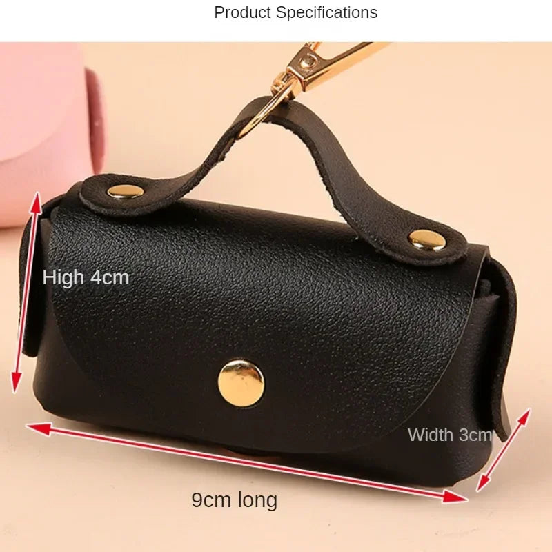 Faux Leather Portable Waste Bag Dispenser