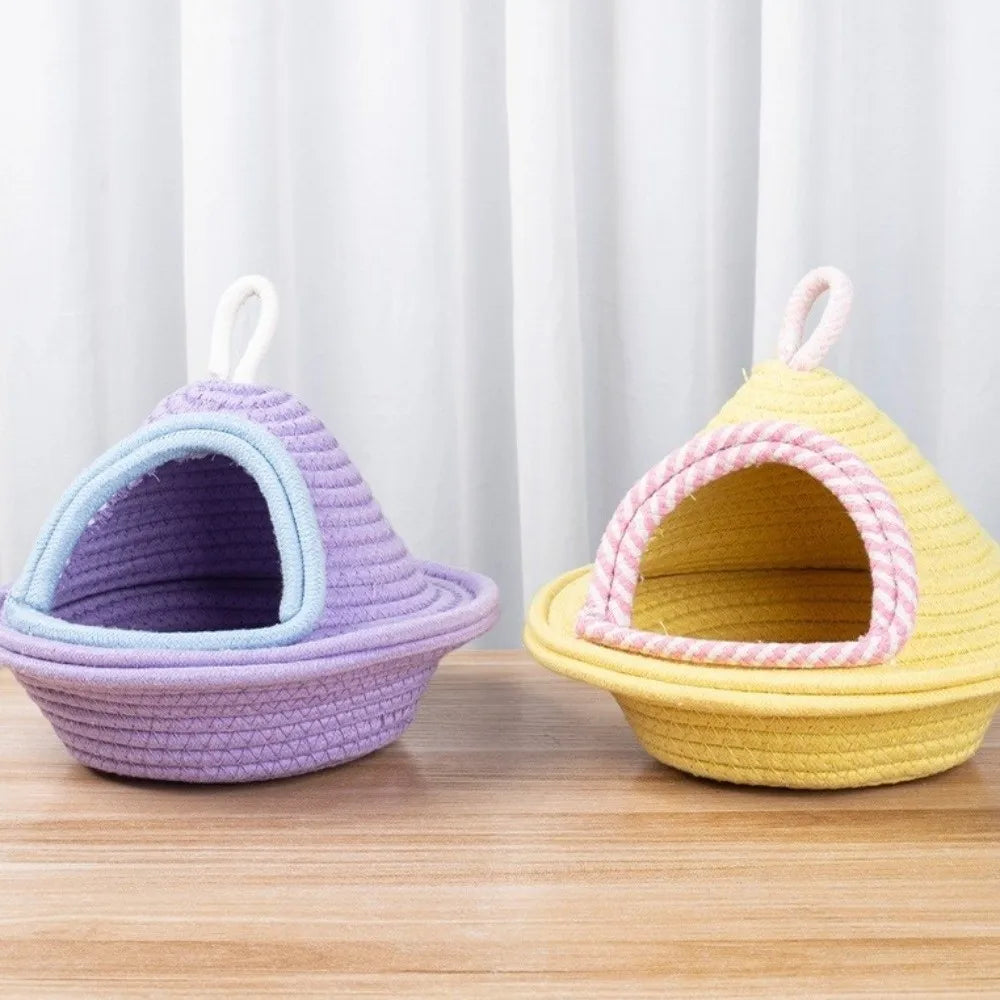 Warm Sleep Bird Cage Nest Handmade Weave Windproof Bird Hanging