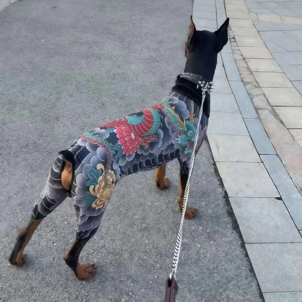 Creativity Four Seasons Dog Cat Tattooed Vest Funny Breathable Pet