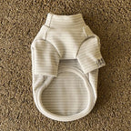 Pet Bottoming Shirt Teddy Beige Striped Vest Bichon Frise Winter