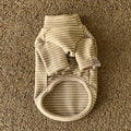 Pet Bottoming Shirt Teddy Beige Striped Vest Bichon Frise Winter