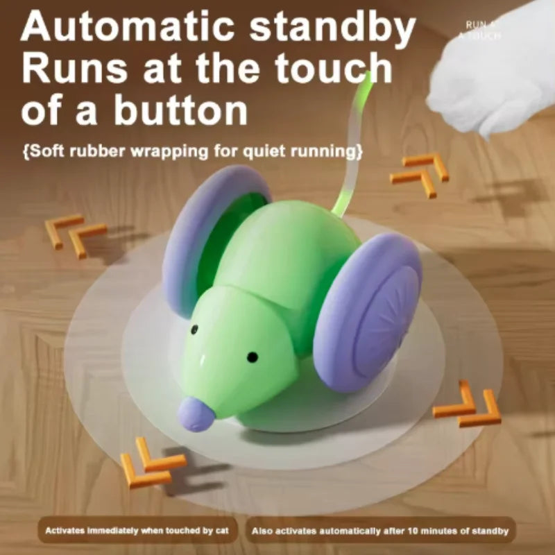 Smart Interactive Cat Toy Usb Rechargeable Rotating Feather