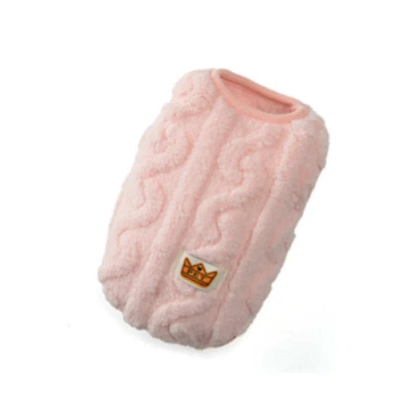 Warm Fleece Dog Jacket Autumn Winter Pet Sweatshirt Soft PUppy