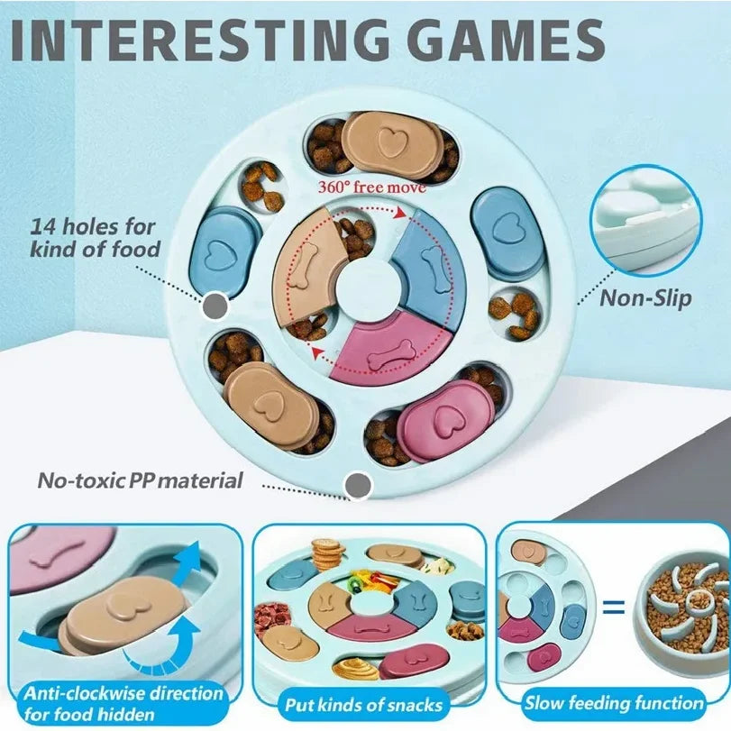 Dog Food Hiding Bowl, Slow Food Training, Dog Educational Toy to