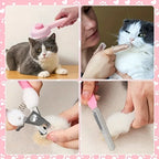 Combo Set Cat Brush Beauty Kit with Pet Nail Clippers and Files