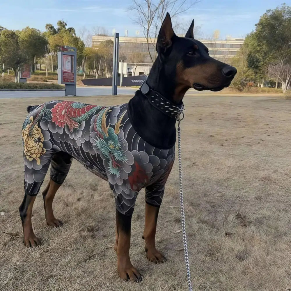 Creativity Four Seasons Dog Cat Tattooed Vest Funny Breathable Pet
