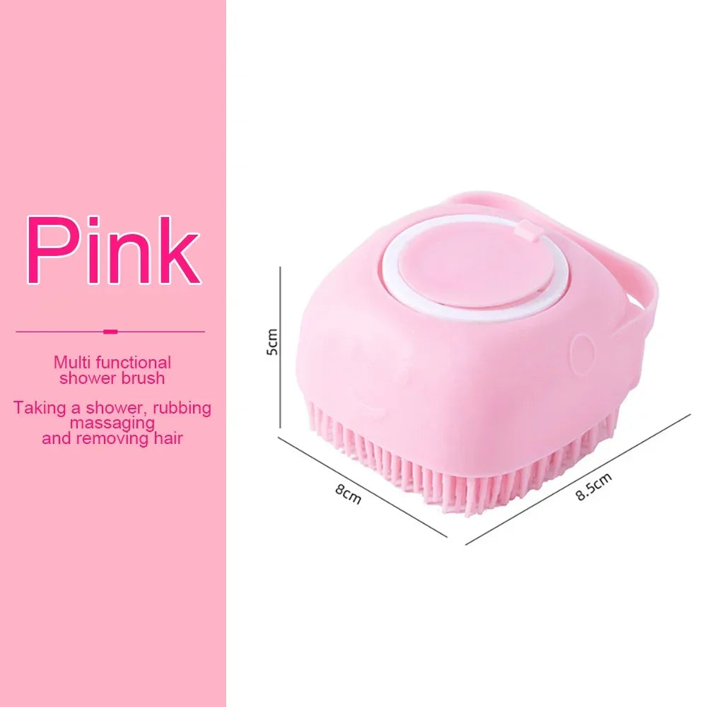 Pet Silicone Bath Foaming Massage Brush Bathroom Multifunctional