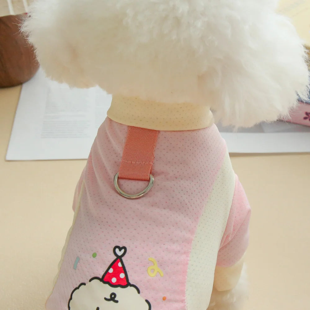 Pet Cool Breathable Cool Clothes Cat and Dog Ice Silk Cooling Four