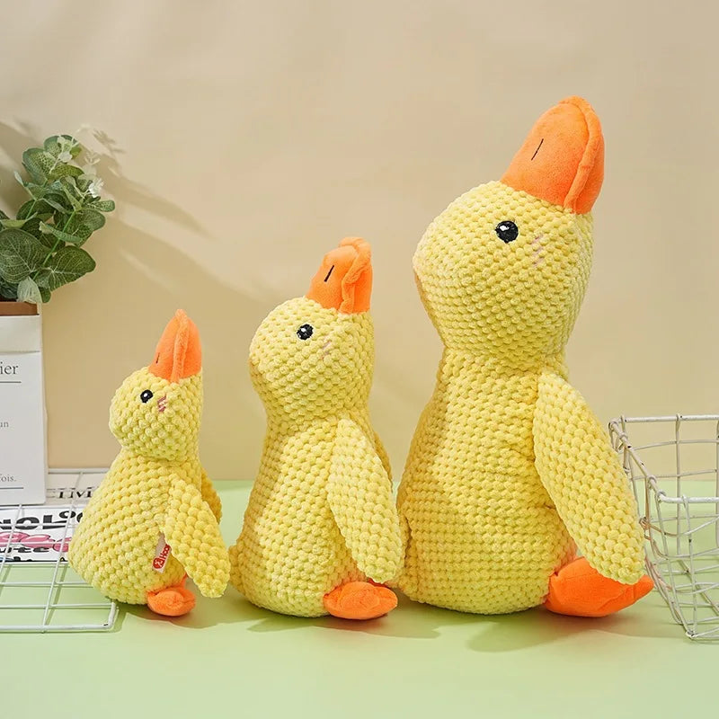 Little Yellow Duck Dog Toy Plush Companion Sleep, Bite Resistant