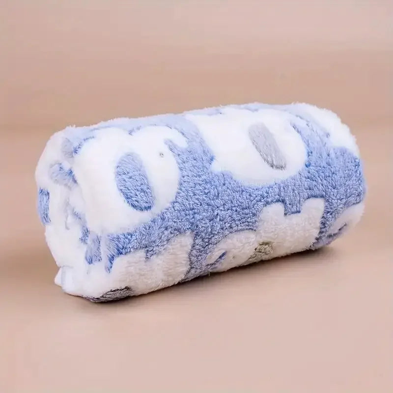Soft and Cozy Cartoon Elephant Pet Blanket