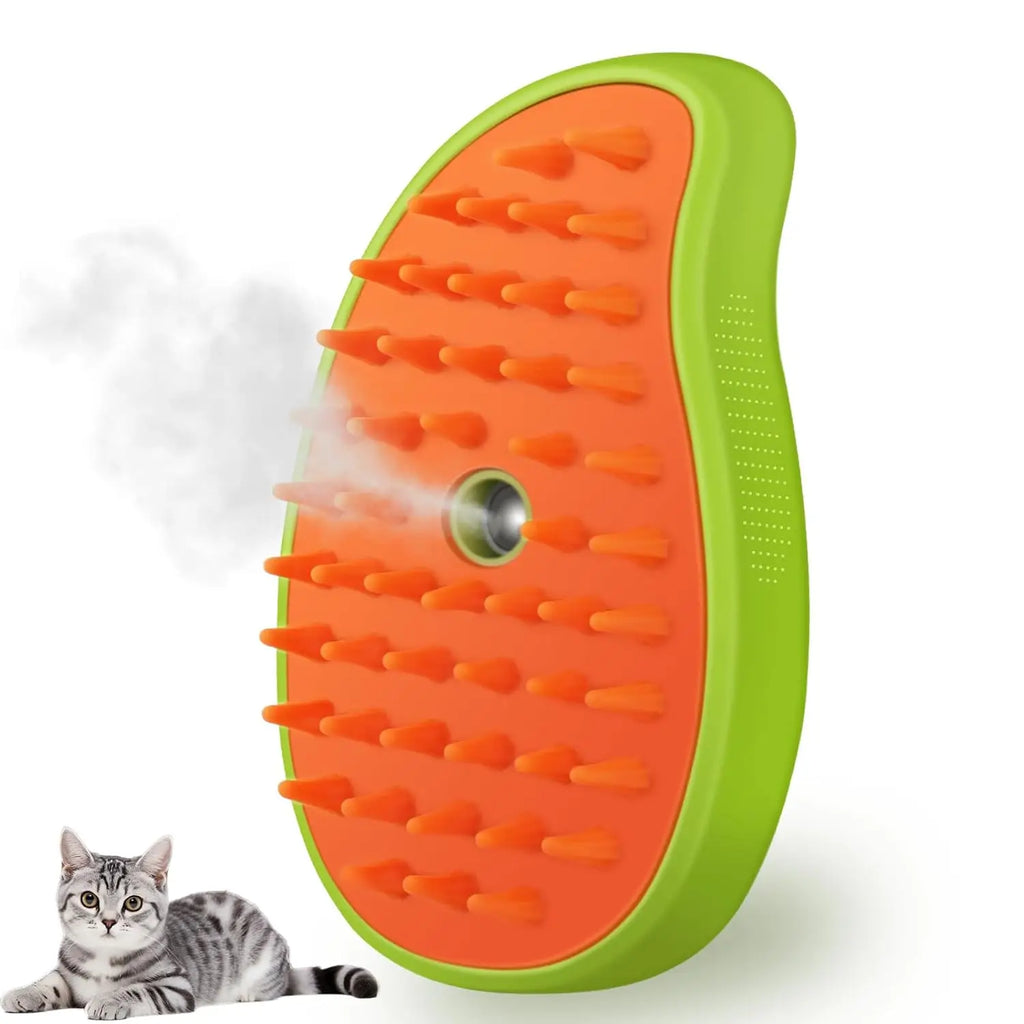 Cat Steam Brush 3 in 1 Dog Steamy Brush Cleanser Silicone Massage