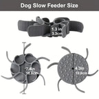 Pet Feeder Plugin Powerful Suction Cup Slow Food Anti Choking Bowl