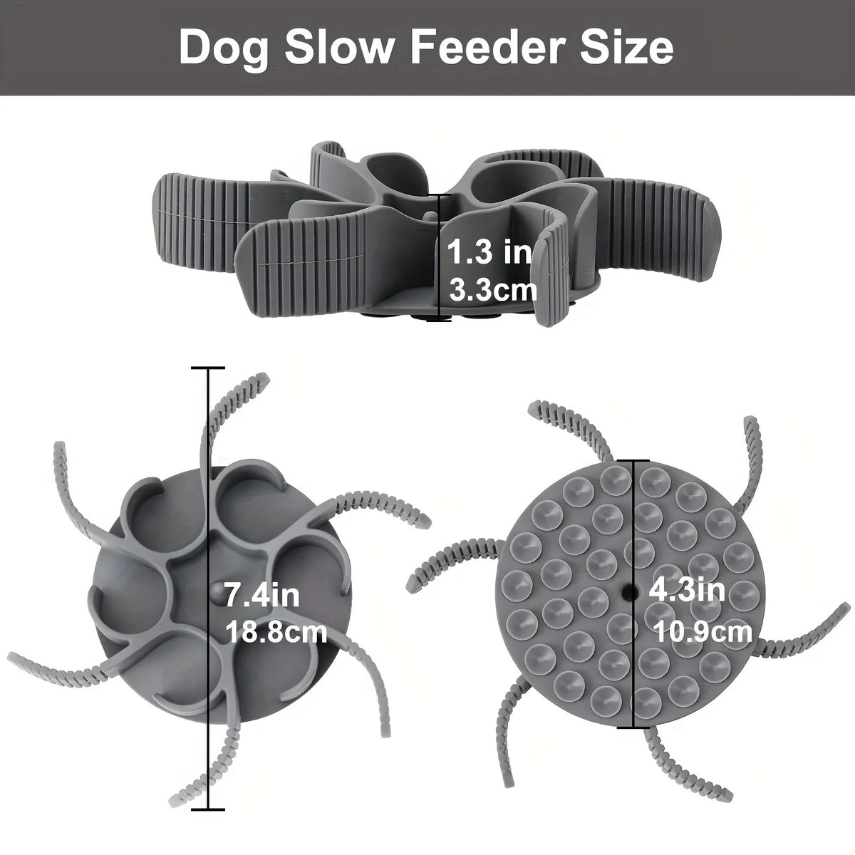 Pet Feeder Plugin Powerful Suction Cup Slow Food Anti Choking Bowl