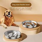 PUzzle Bowl Slow Feeder for Dogs, Stainless Steel Anti-Choking