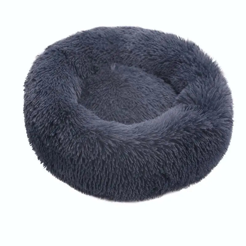 Super Soft Pet Dog Cat Bed Plush Full Size Washable Calm Bed Donut