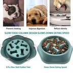 Slow Feeder Dog Bowl Anti-Choking PUppy Food Bowl Anti-Slip Pet